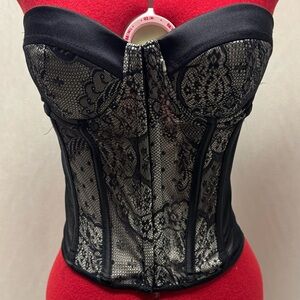 Charlotte Russe Black and Cream Lace Bra